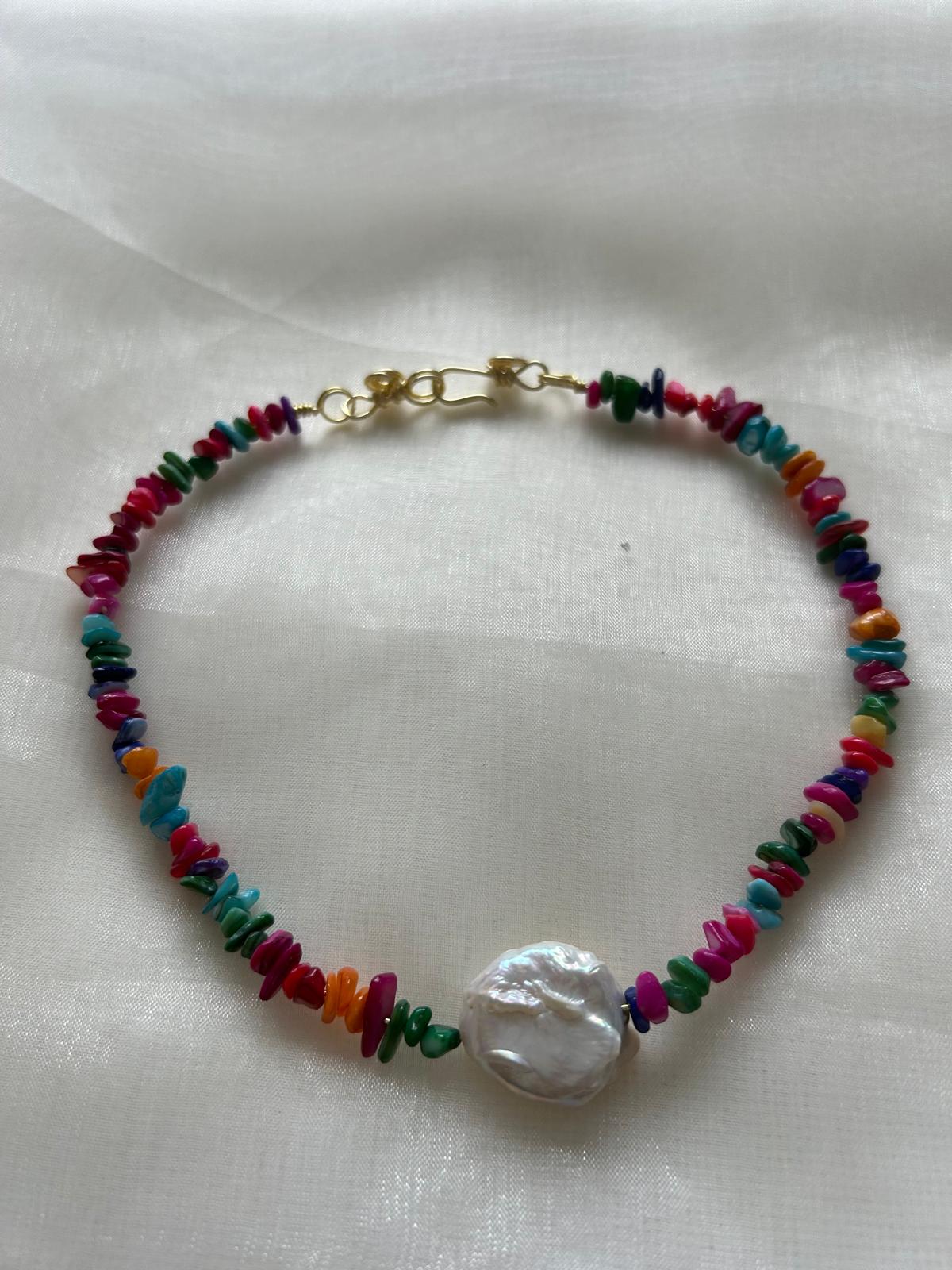 Rainbow Pearl Grow Necklace