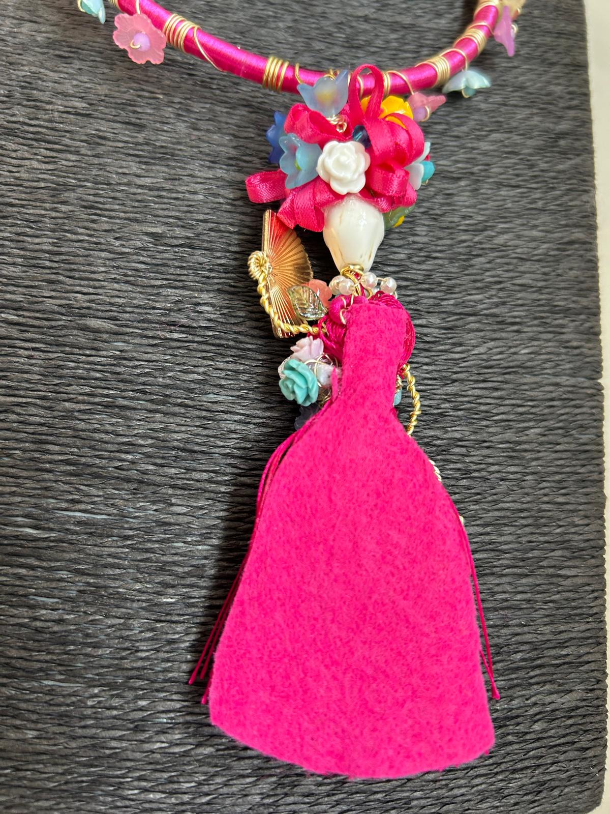 Fiesta Rose Catrina Necklace