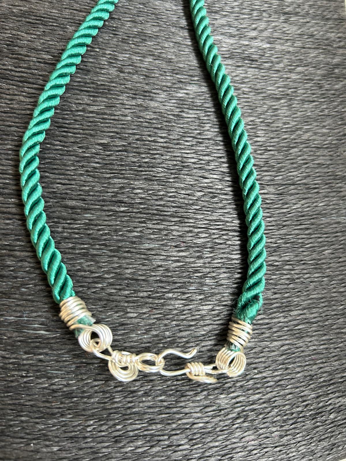 Green Lace Adelita Catrina Necklace