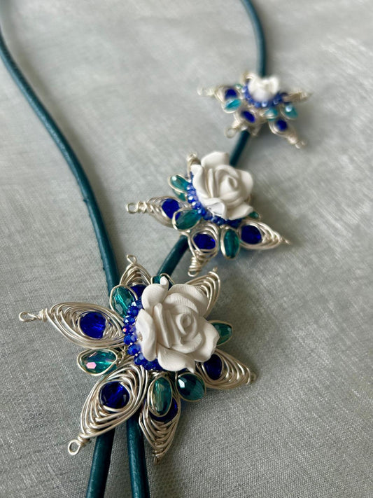 Azure Floral Necklace