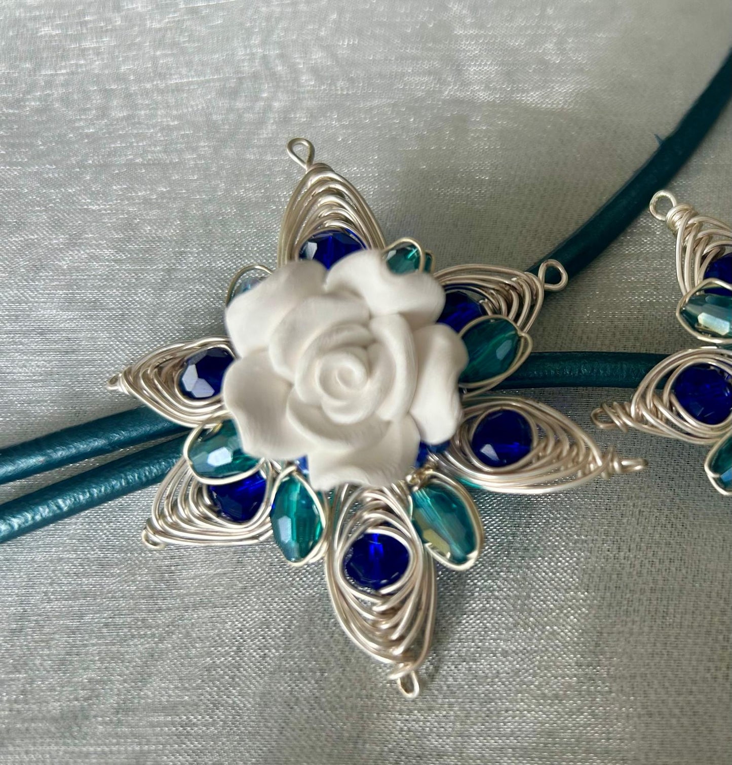 Azure Floral Necklace