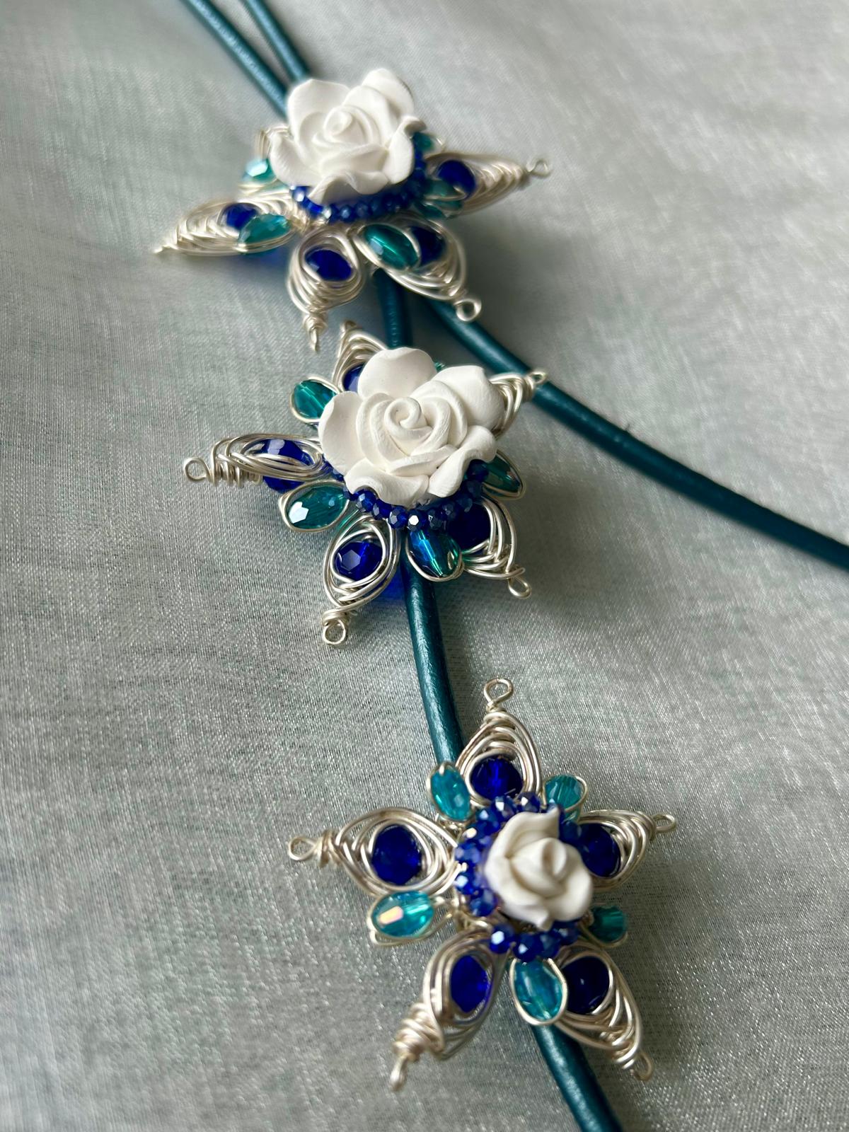 Azure Floral Necklace