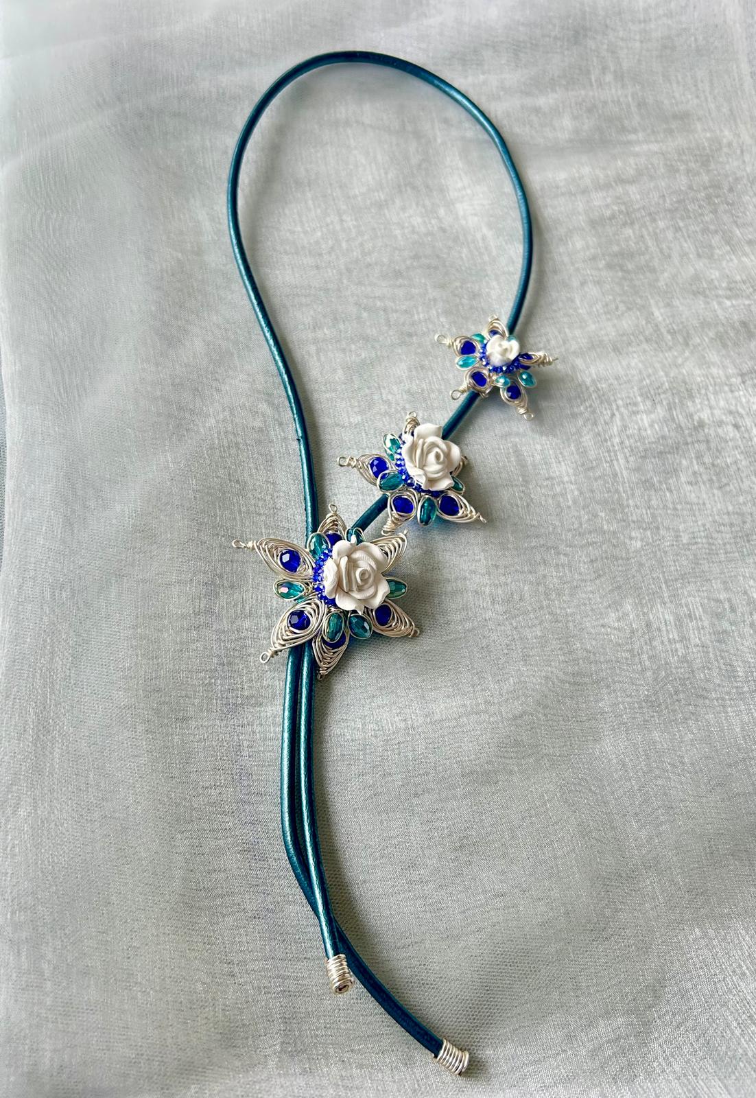 Azure Floral Necklace