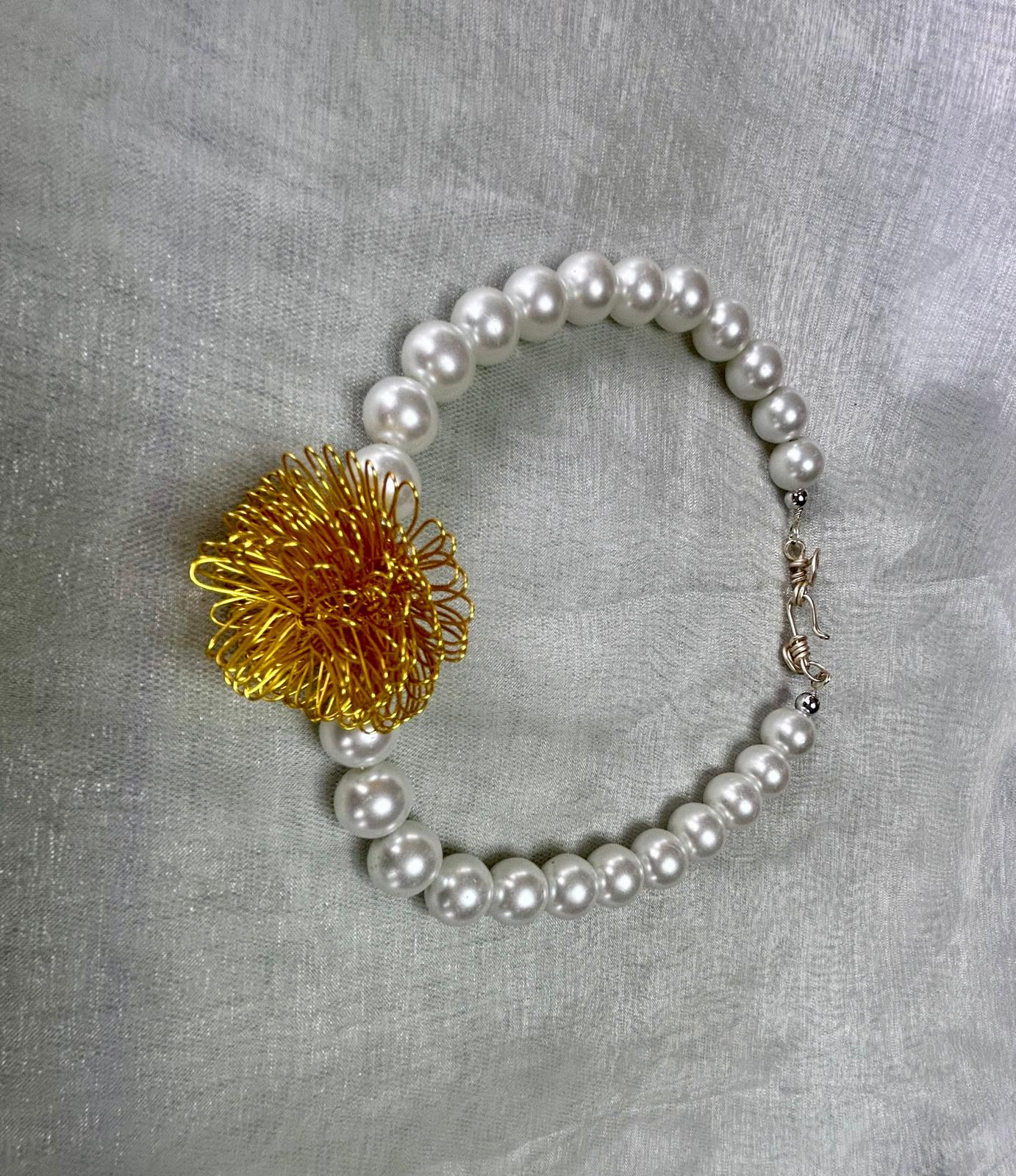 Golden Chrysanthemum Necklace