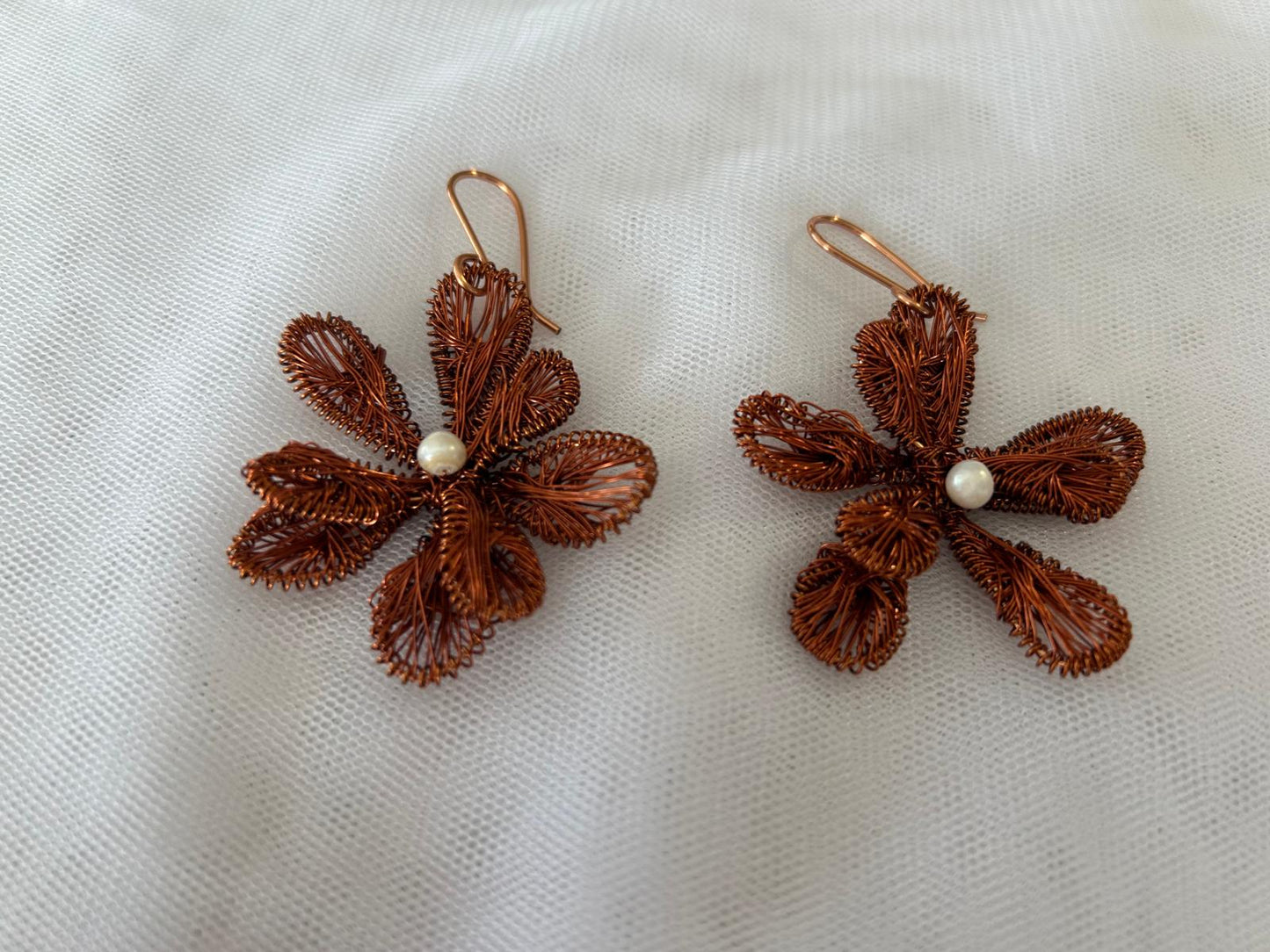 Rustic Petal Interlace Earrings