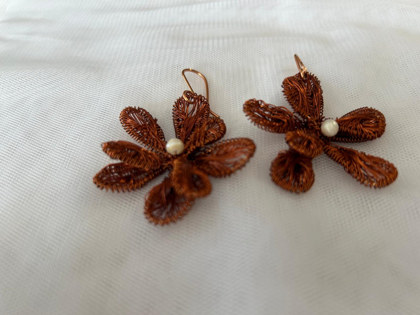 Rustic Petal Interlace Earrings