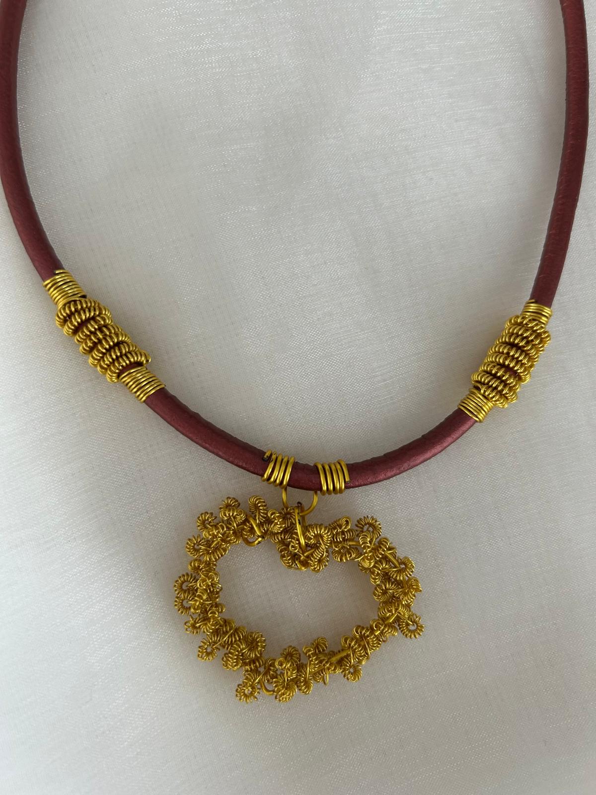 Golden Heartstrings Necklace