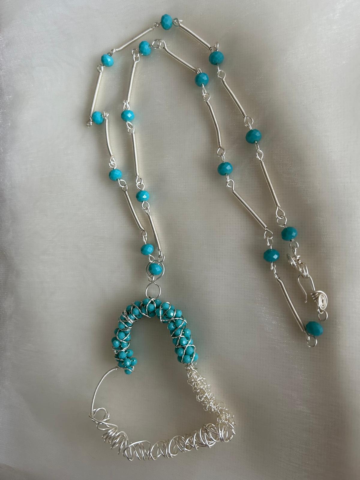 Lustrous Turquoise Heart Necklace