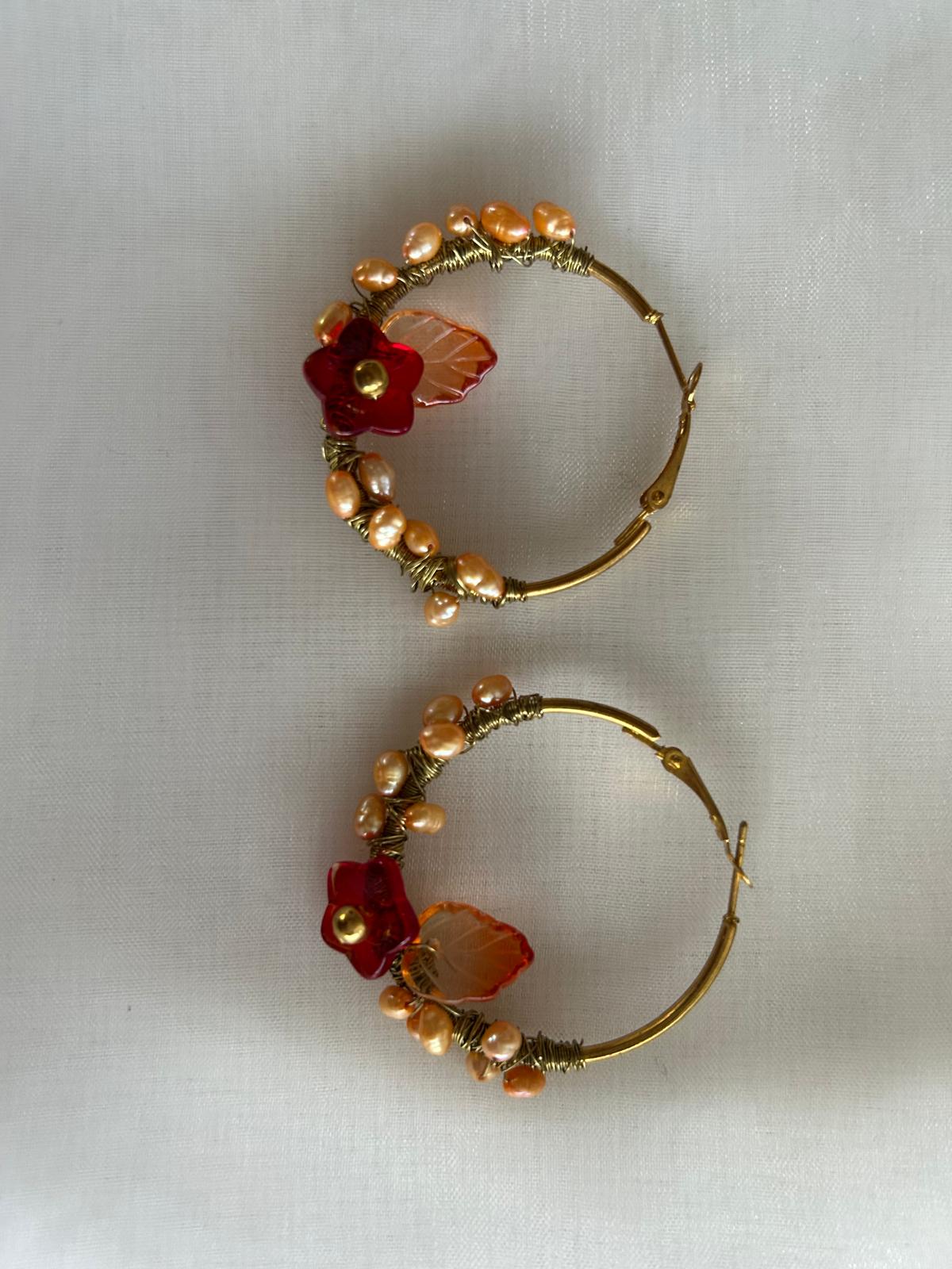 Amber Ivy Blossom Earrings