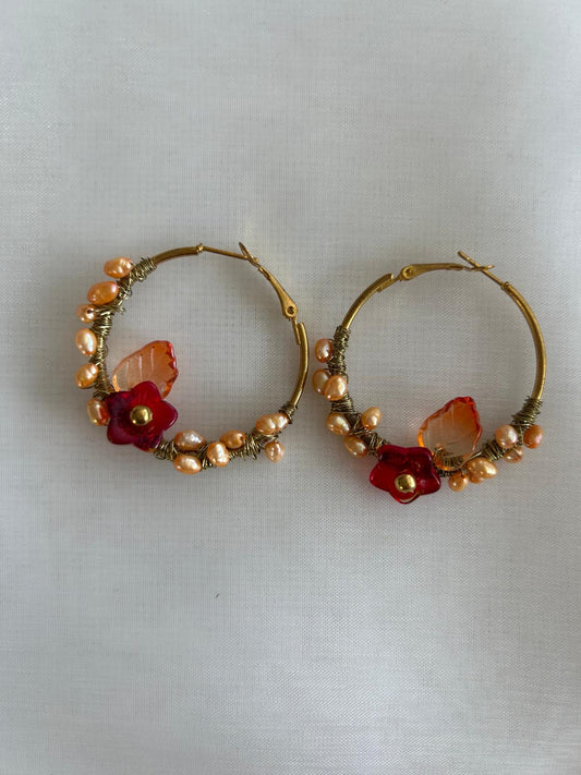 Amber Ivy Blossom Earrings