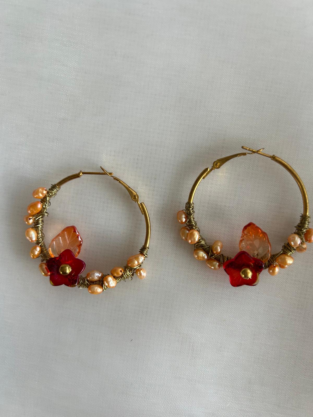 Amber Ivy Blossom Earrings