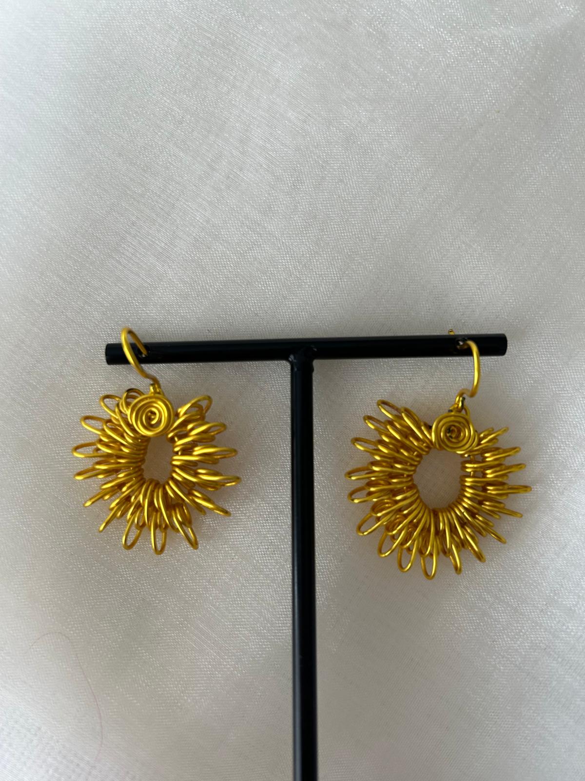 Golden Sunburst Earrings