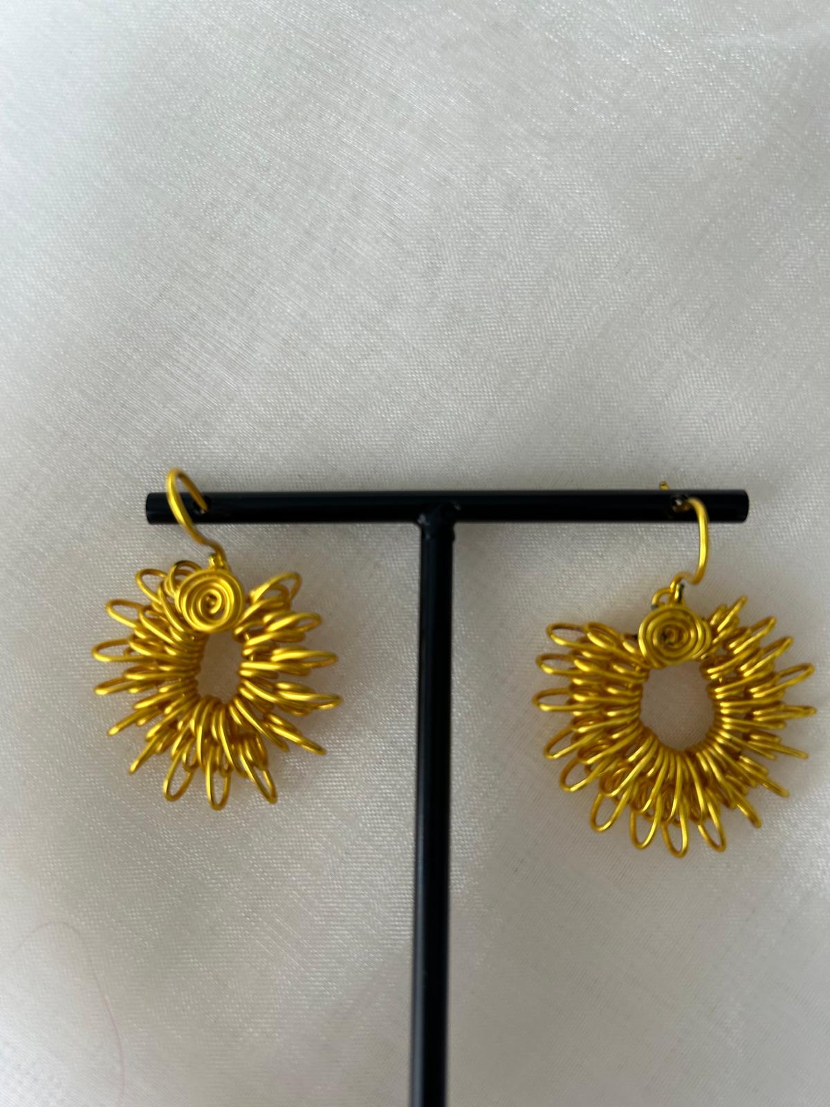 Golden Sunburst Earrings