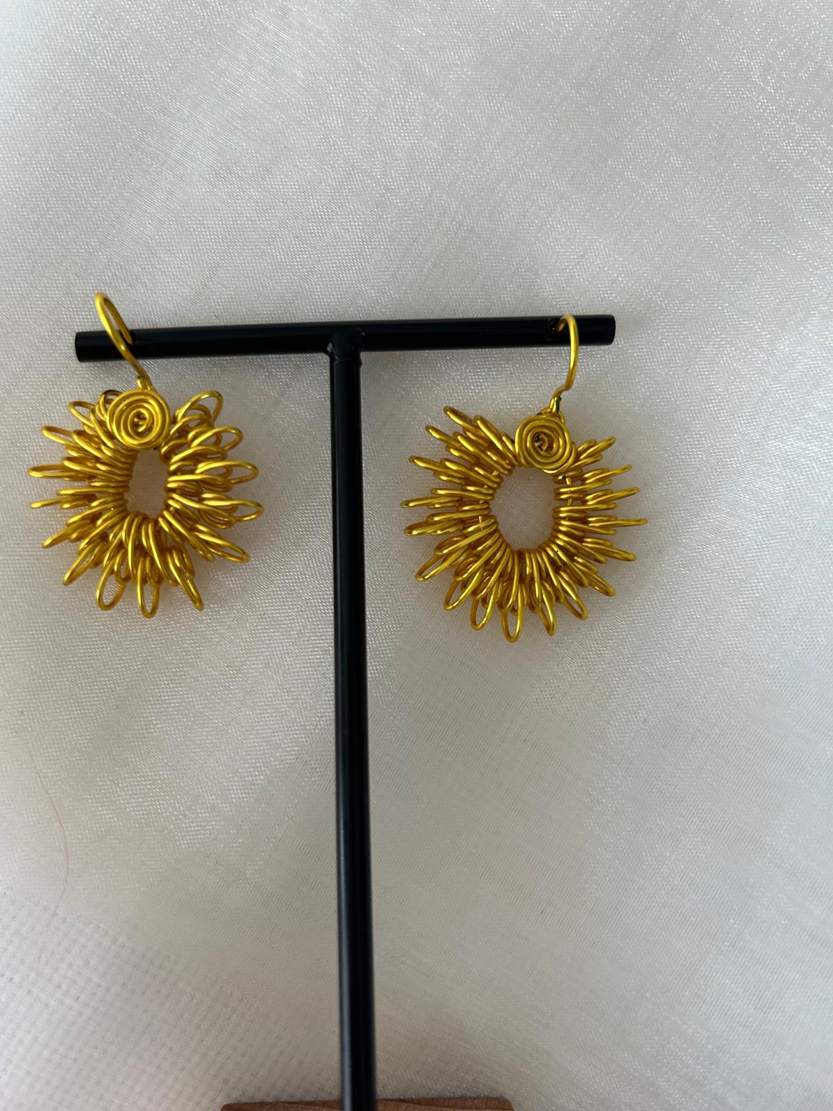 Golden Sunburst Earrings