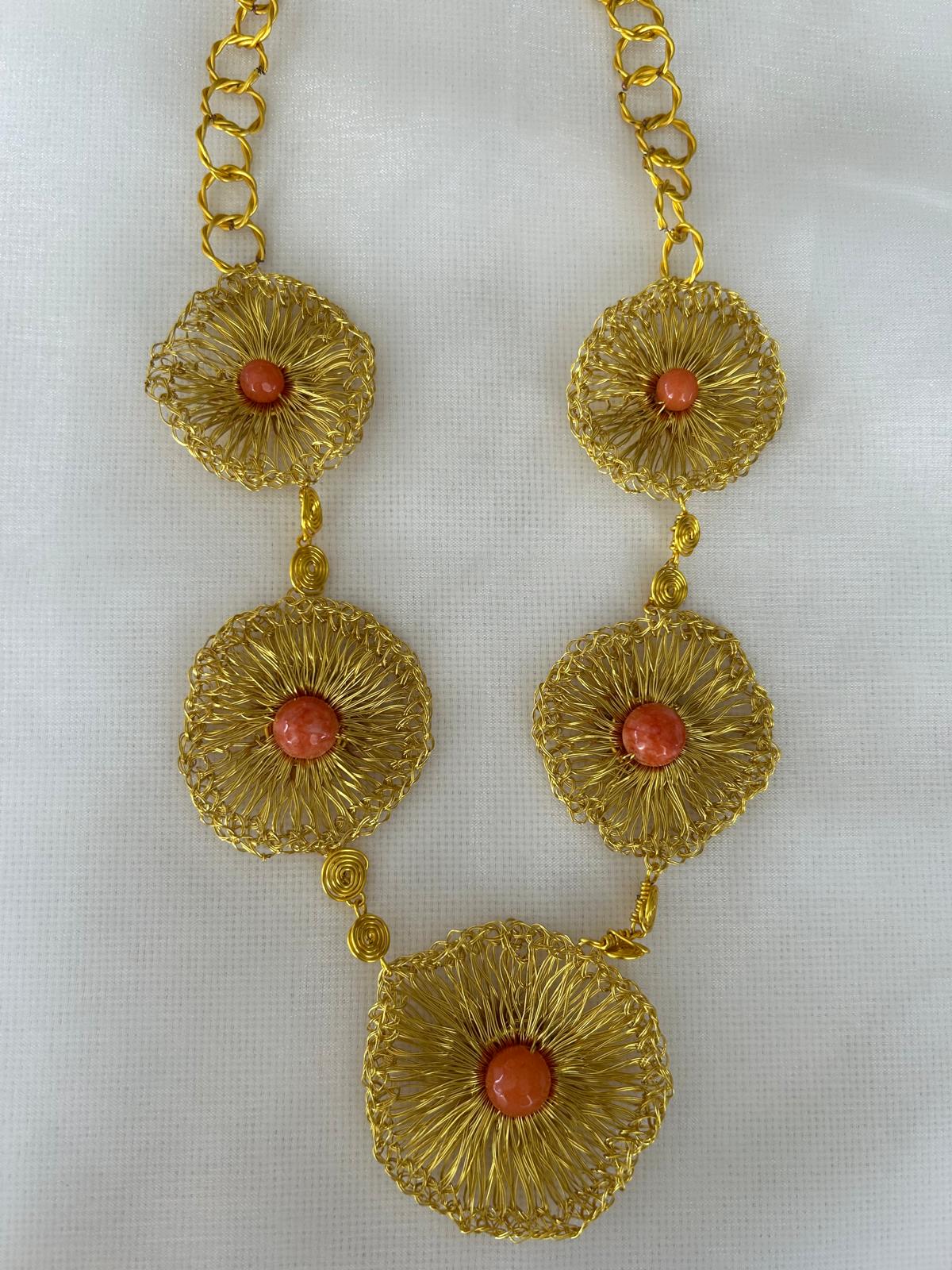 Amber Bloom Twist Necklace