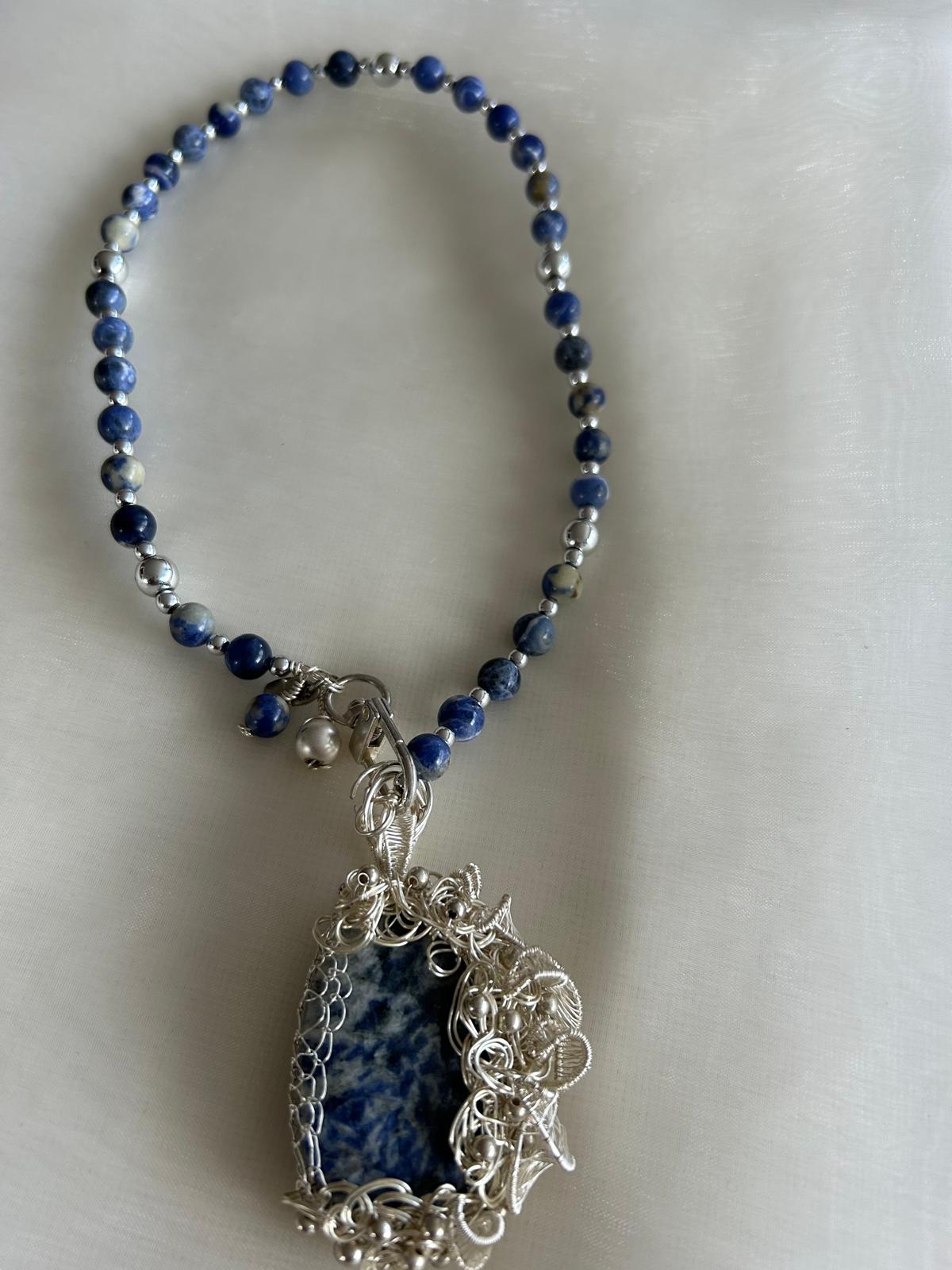 Azure Agate Elegance Necklace