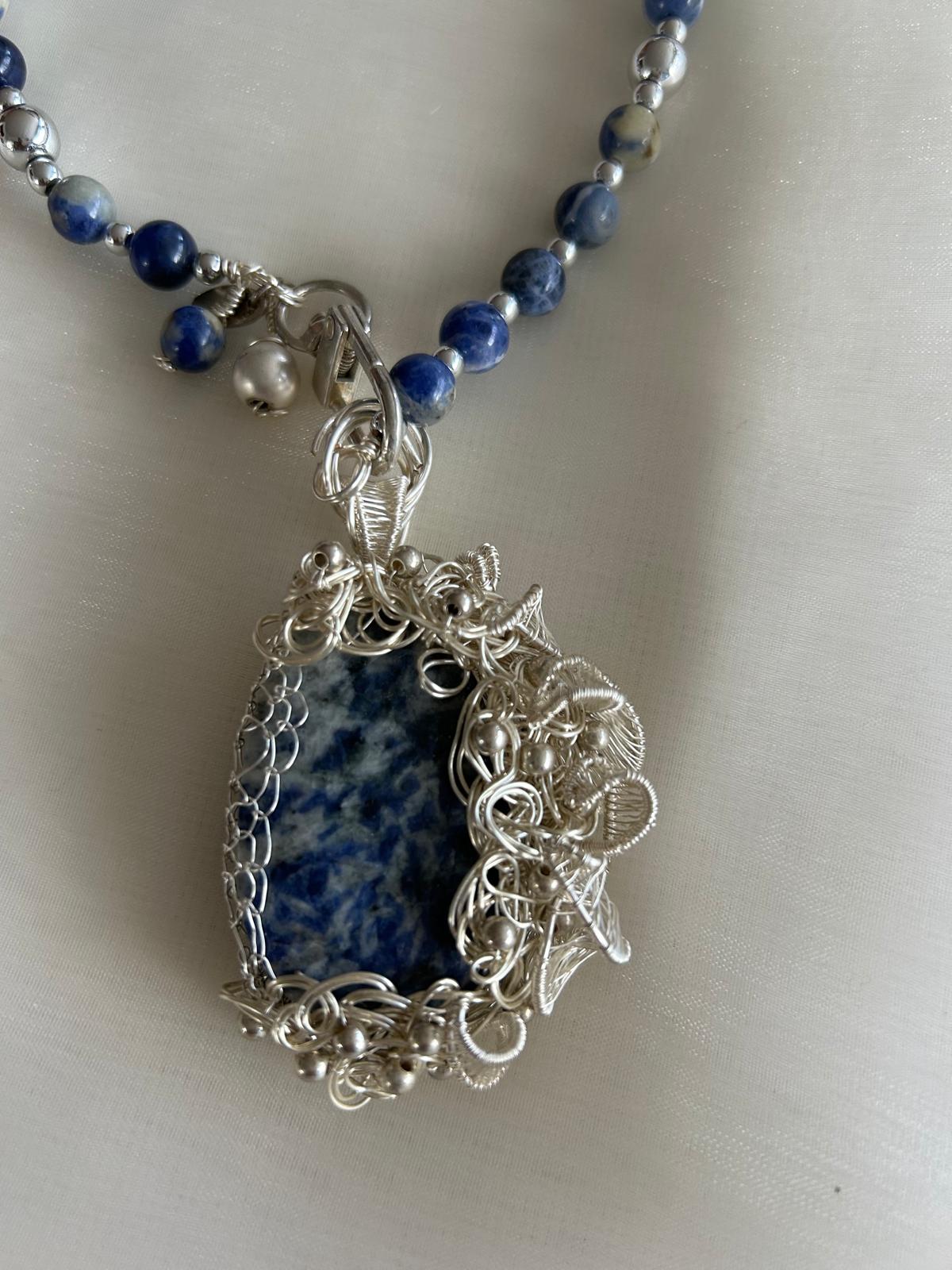 Azure Agate Elegance Necklace