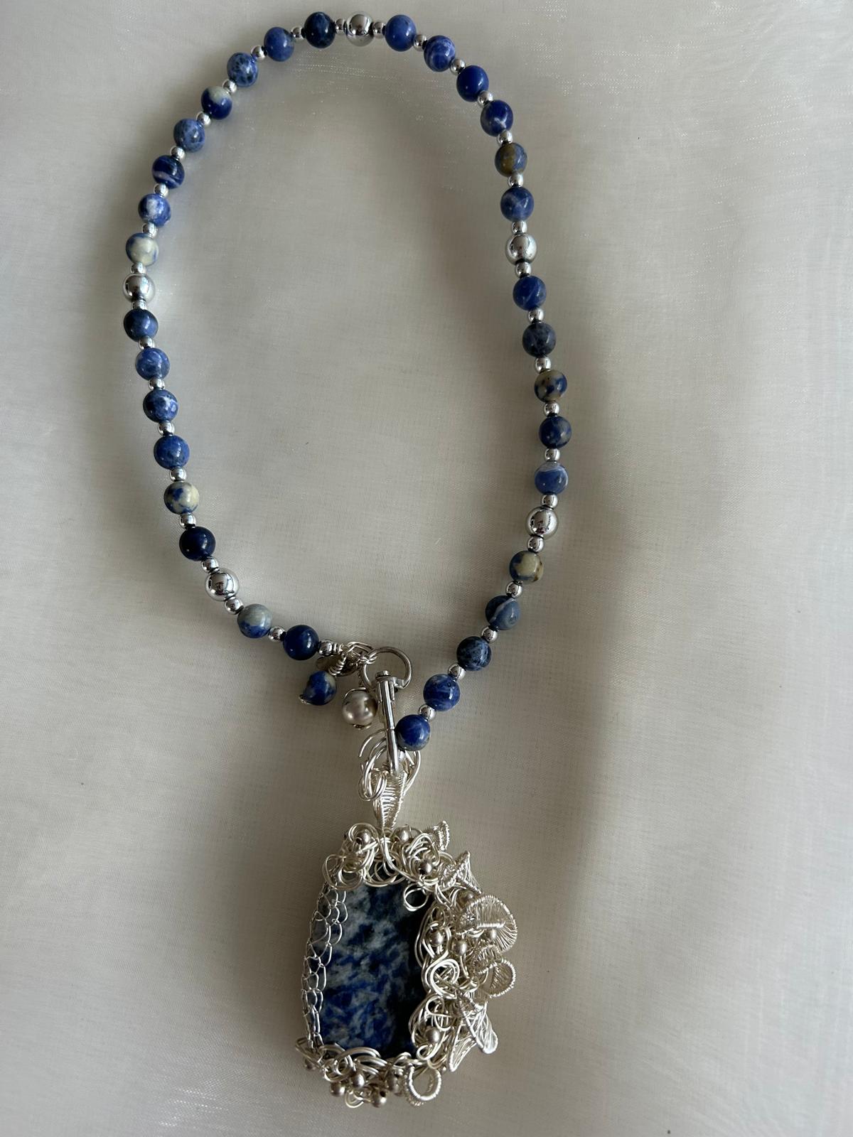 Azure Agate Elegance Necklace