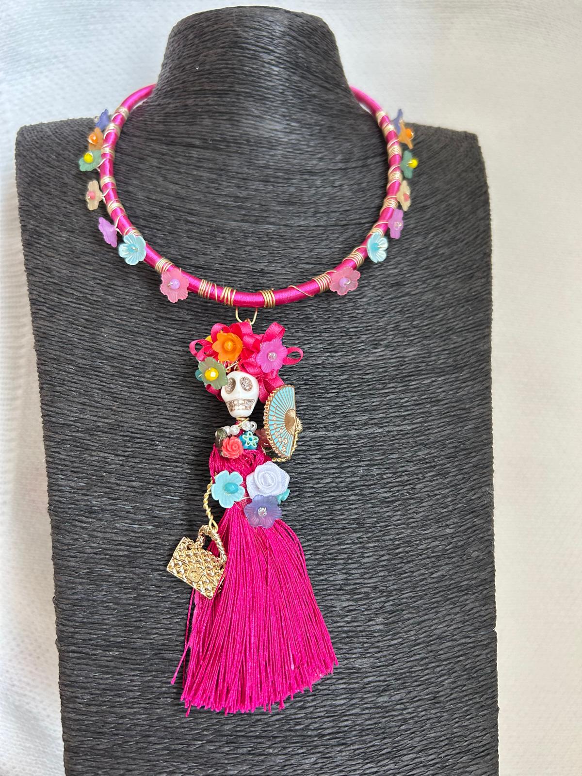 Fiesta Rose Catrina Necklace