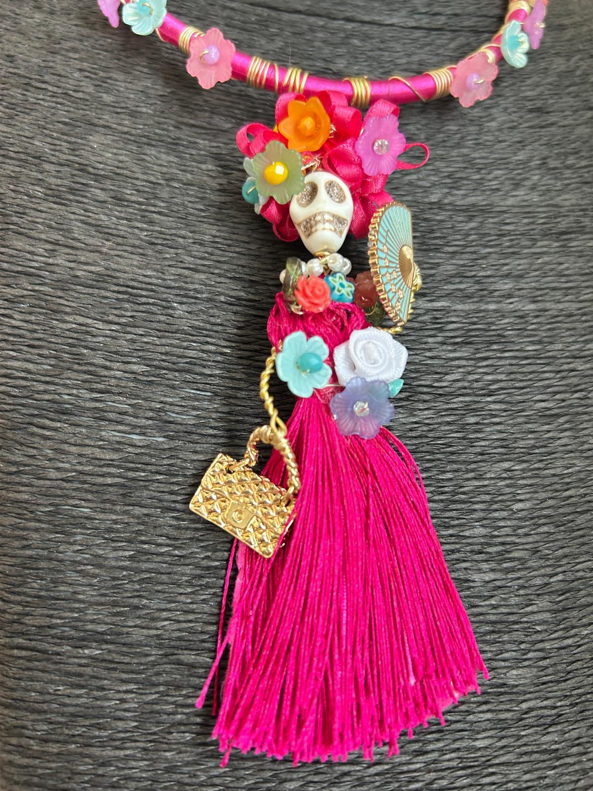 Fiesta Rose Catrina Necklace