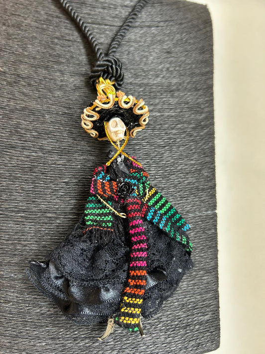 Velvet Lace Adelita Catrina Necklace