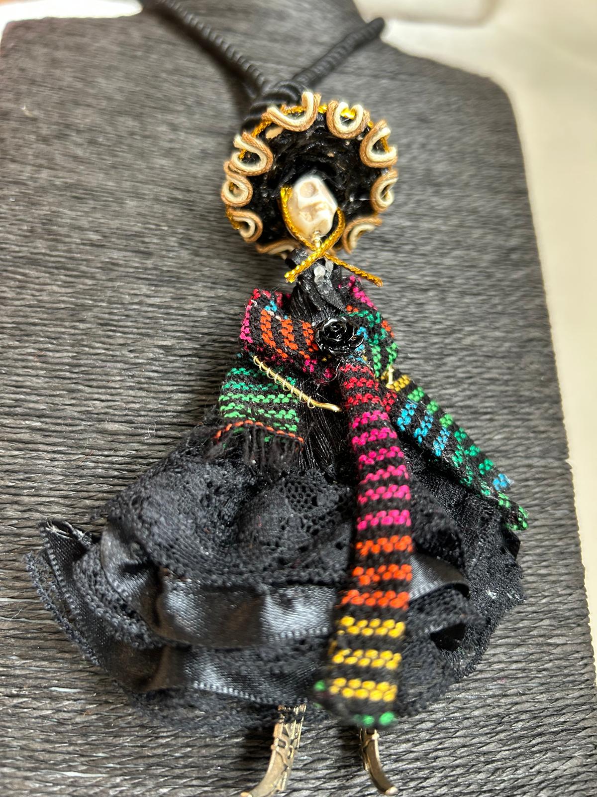 Velvet Lace Adelita Catrina Necklace