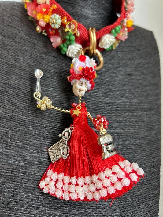 Flavors of Mexico Chef Catrina Necklace
